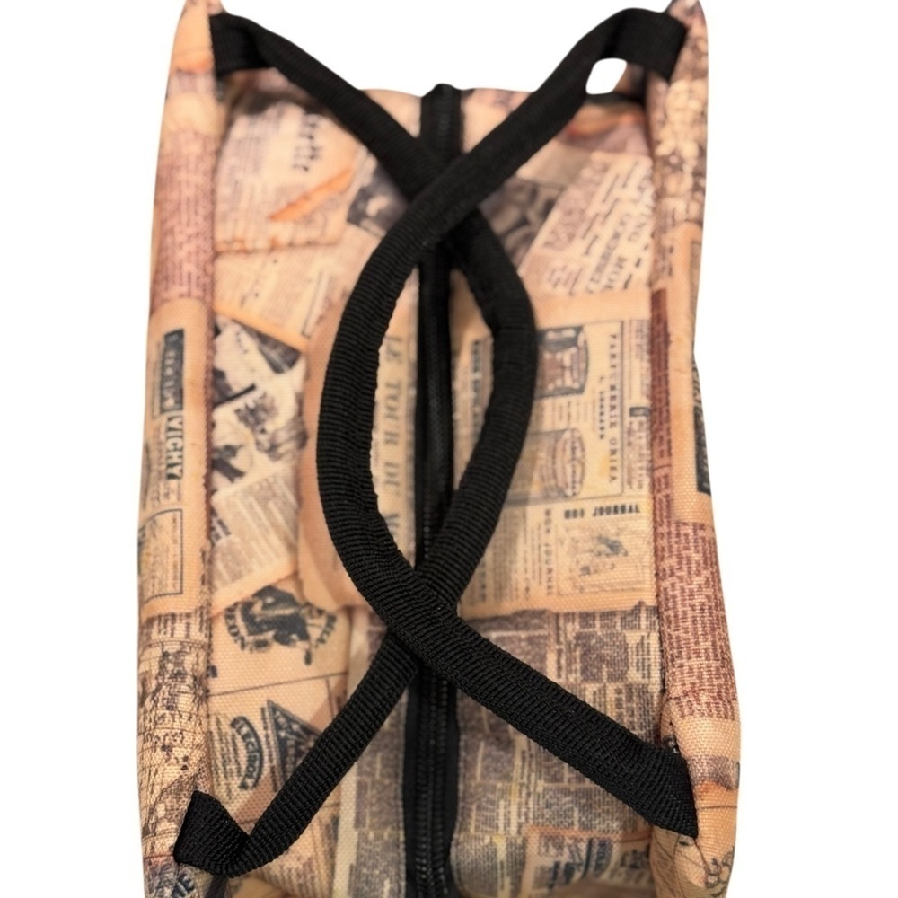 Vintage Newspaper Print Insulated Cooler Bag Unisex - Picture 4 of 6